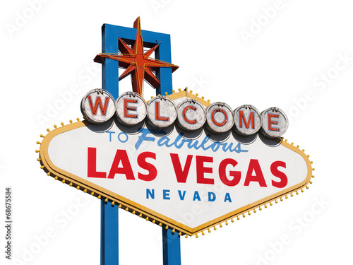 Welcome to Las Vegas Sign Isolated