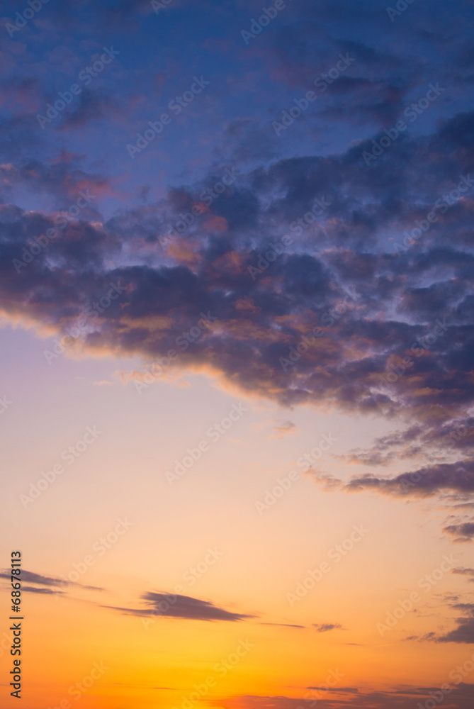 Fototapeta premium Sky background on sunset