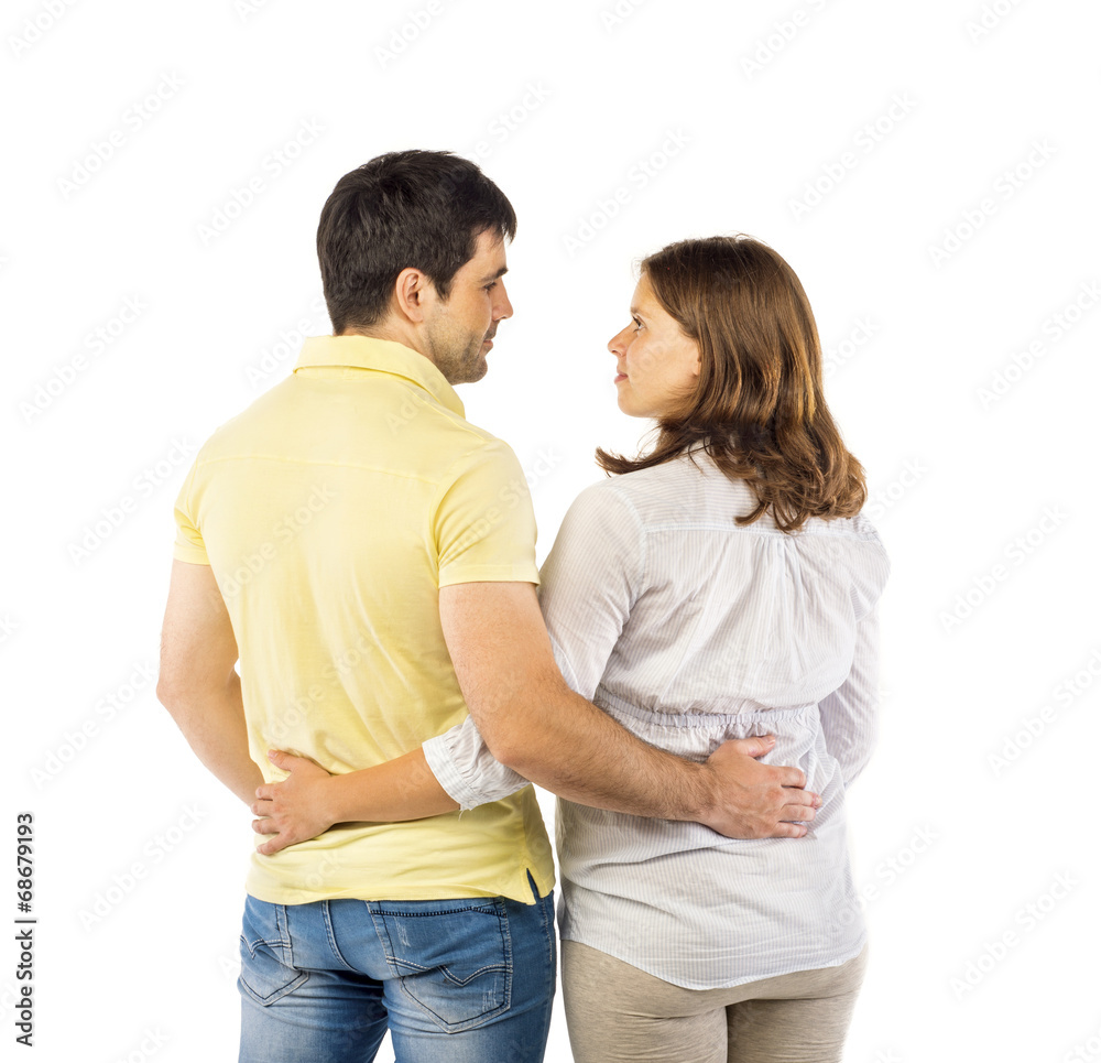 Pregnant couple in studio Pregnant couple in studio