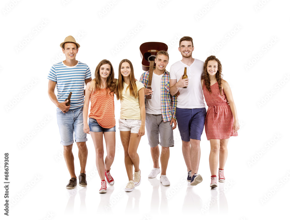 Fototapeta premium Group of happy young people