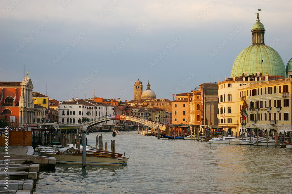 Italy: Venice sunset paint, Grand Canal
