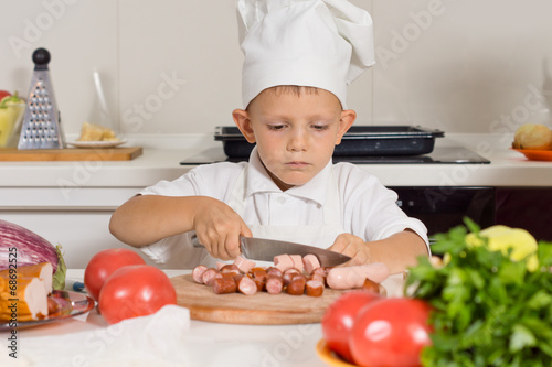 Wallpaper Mural Little boy training to be a chef Torontodigital.ca