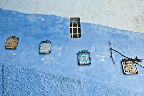 City streets of Chefchaouen, Morocco photo