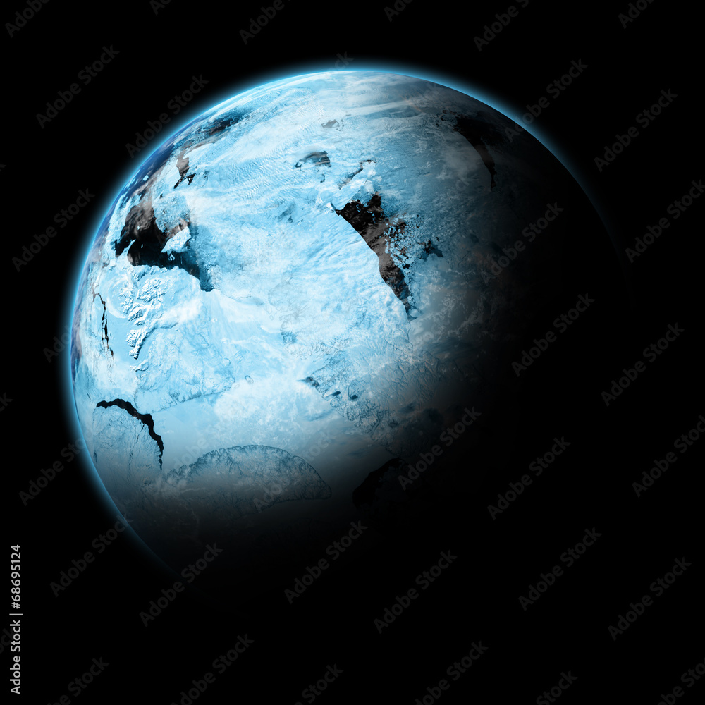 Fototapeta premium Icy planet concept