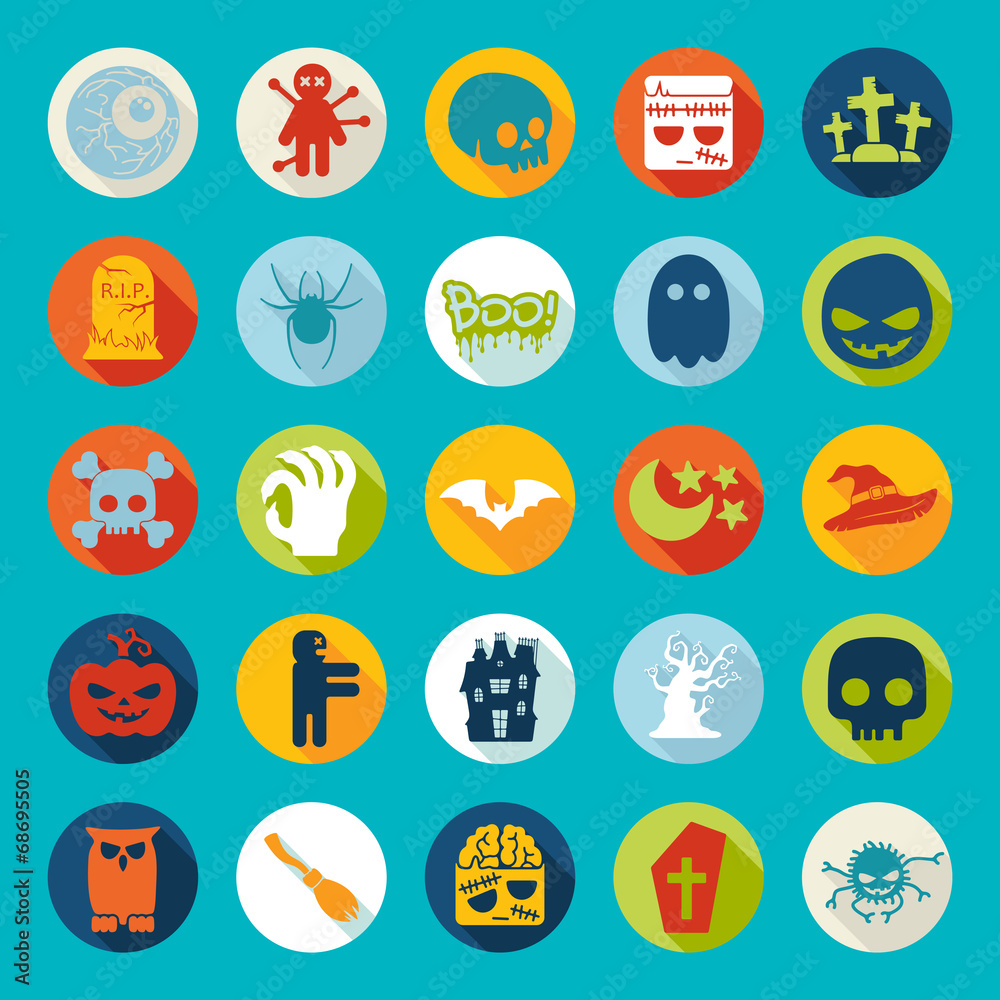 Set of halloween icons Set of halloween icons