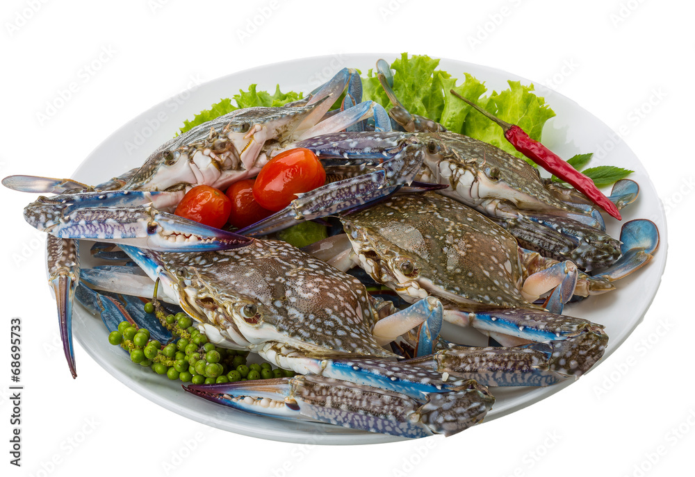 Raw blue crab
