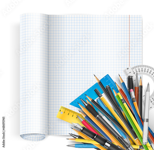 Notepad and pens