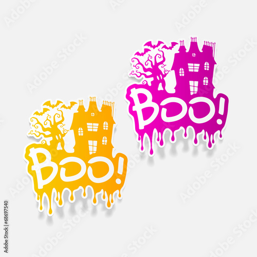 realistic design element: boo