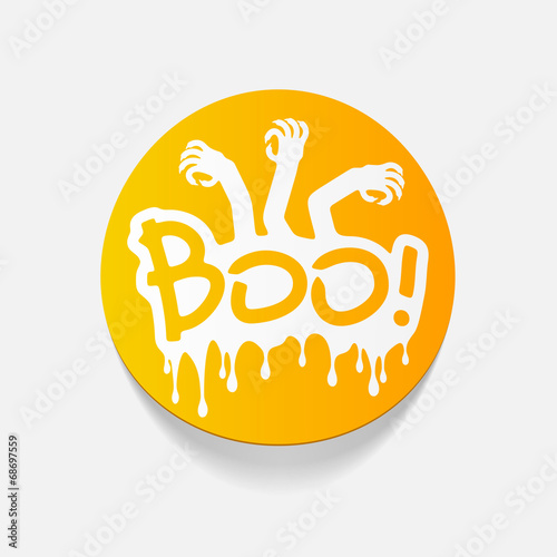 realistic design element: boo