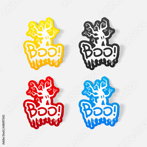 realistic design element: boo