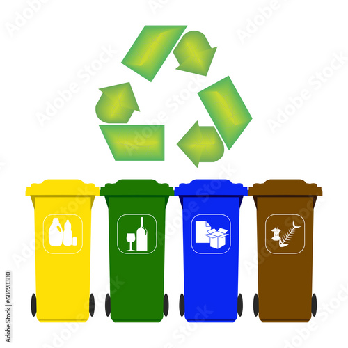 Garbage containers for recycling