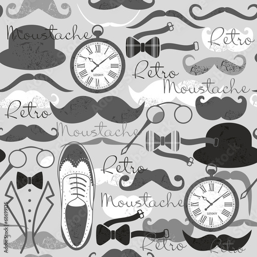 Retro vintage seamless pattern.