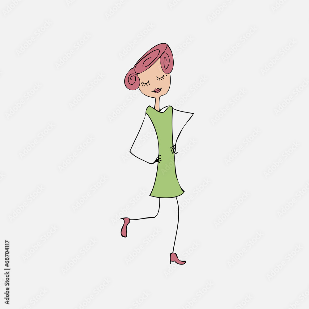 Woman fashion catwalk