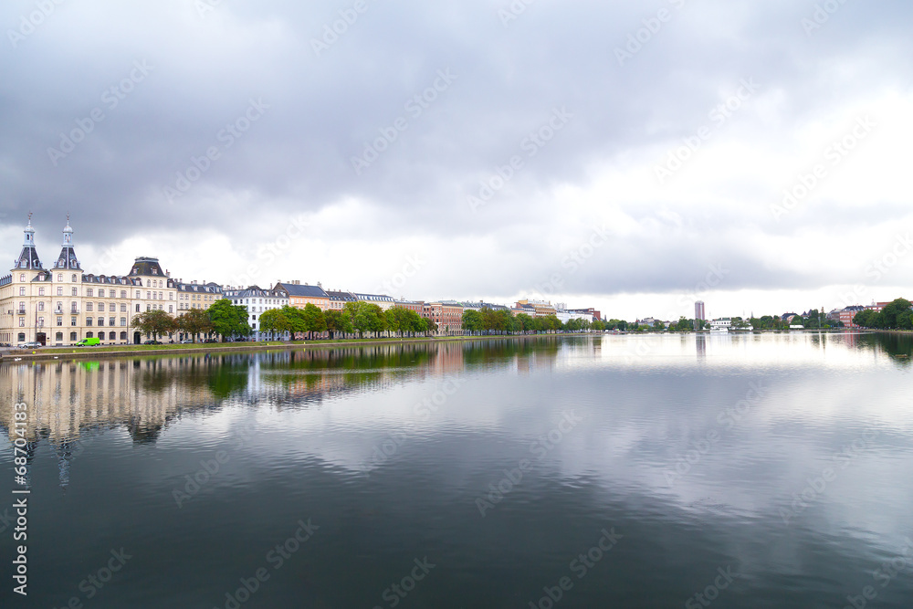 View on Copenhagen canal from Dronning Louises Bridge.