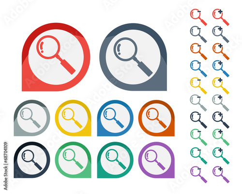 Colorful Magnifying Glass icon