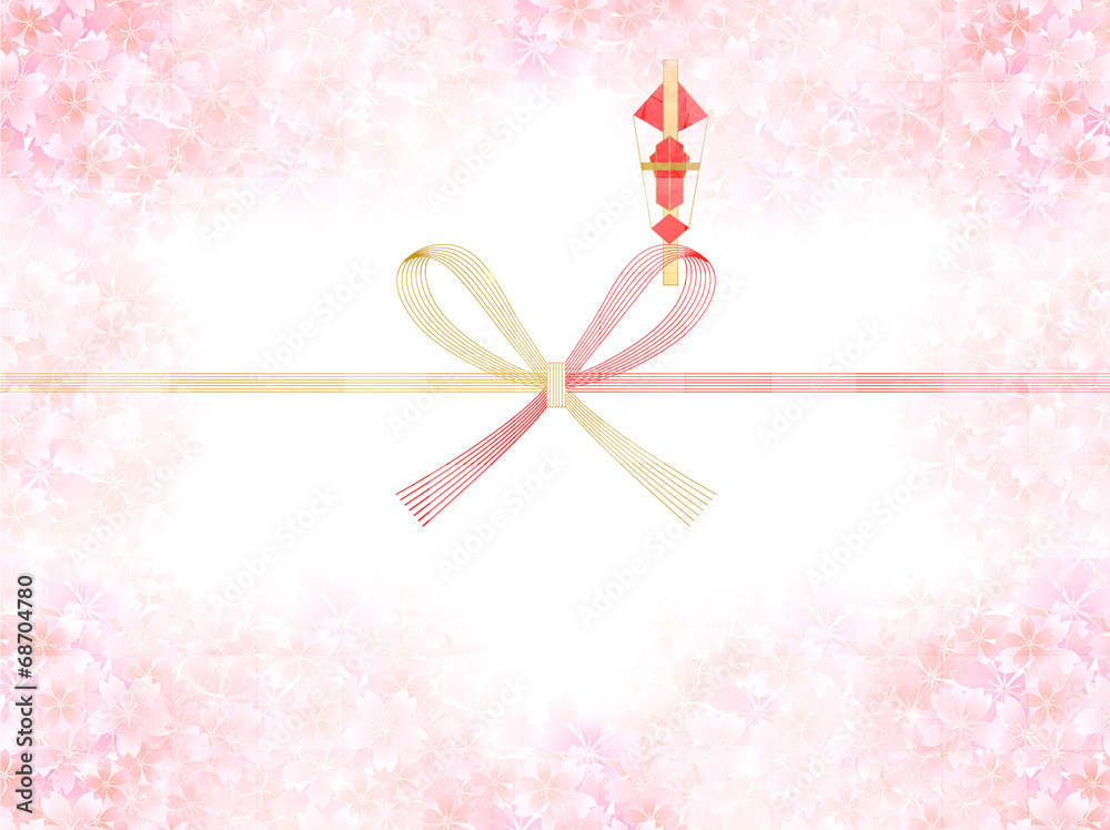 桜 のし 背景 Stock Vector | Adobe Stock