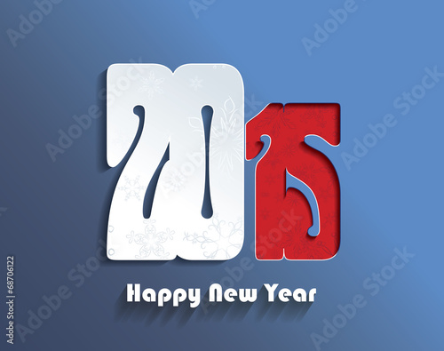 Happy new year 2015 creative greeting card design