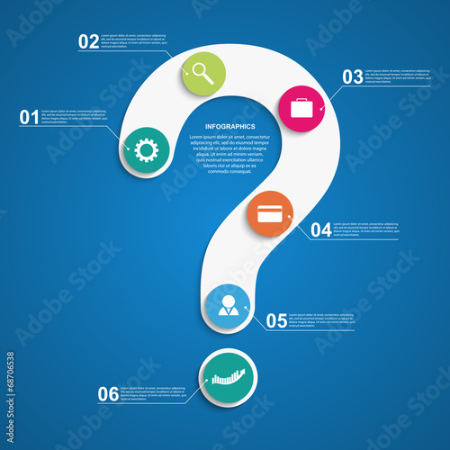 Abstract infographic in the form of question mark.