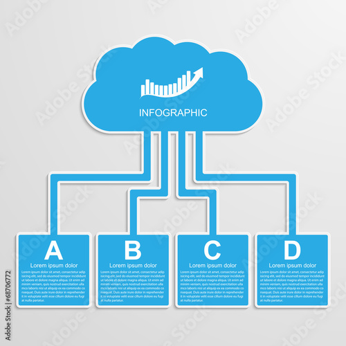 Vector cloud computing concept. Modern design template.