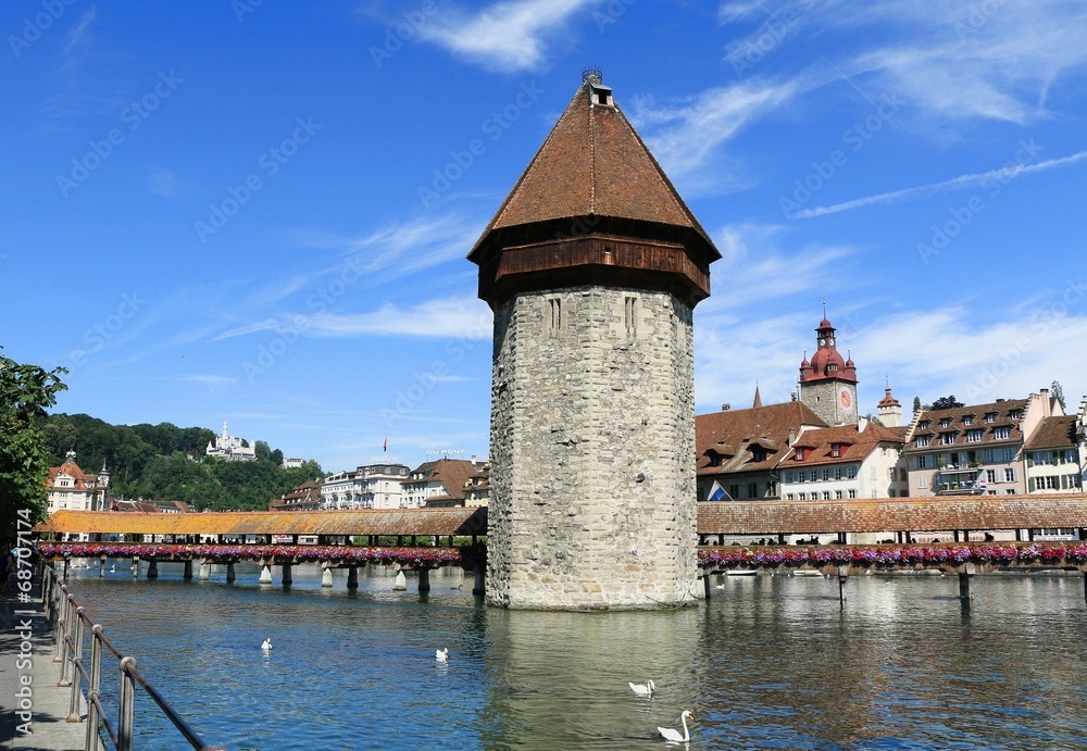 The Chape Bridge at Luzern Switzerland
