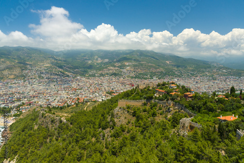 Hauses in the central districts of Alanya. Turkey