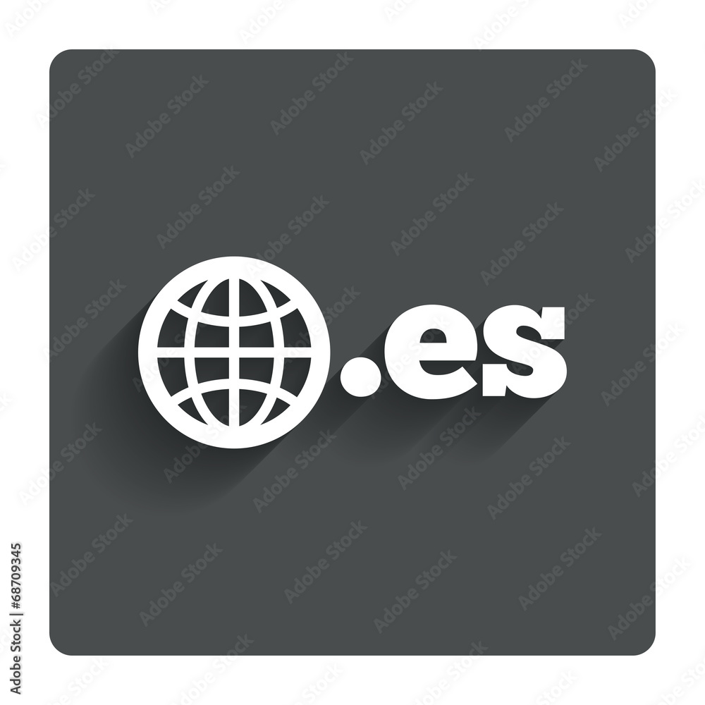 Domain ES sign icon. Top-level internet domain Domain ES sign icon. Top-level internet domain