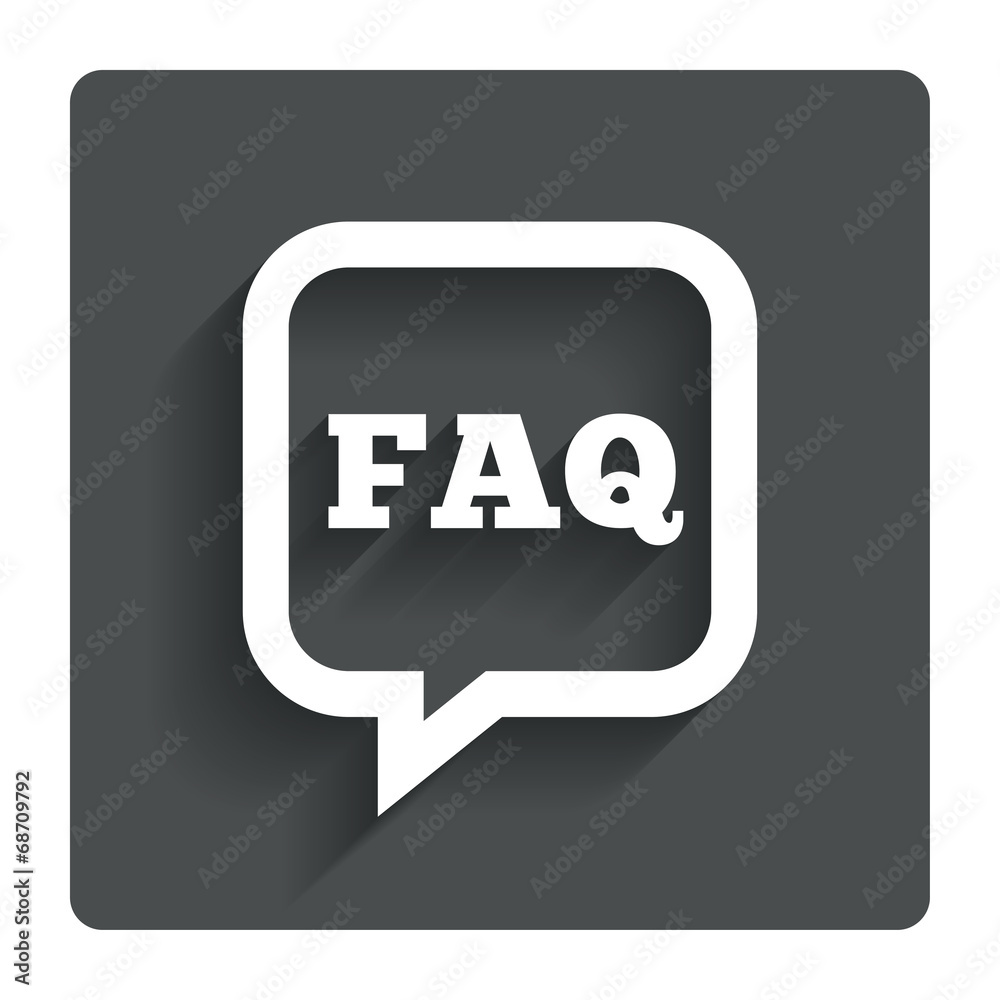 FAQ information sign icon. Help symbol. FAQ information sign icon. Help symbol.