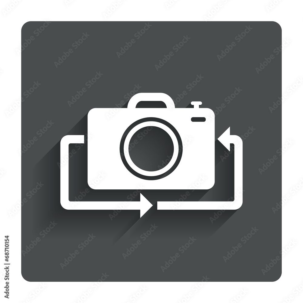 Front photo camera sign icon. Change symbol. Front photo camera sign icon. Change symbol.