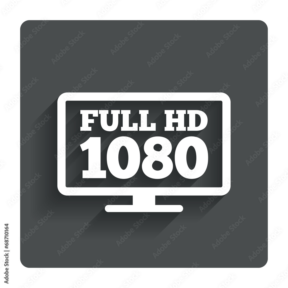 Full hd widescreen tv. 1080p symbol. Full hd widescreen tv. 1080p symbol.