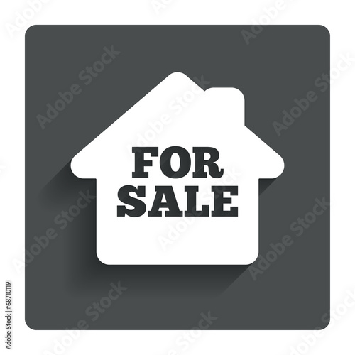 For sale sign icon. Real estate selling.