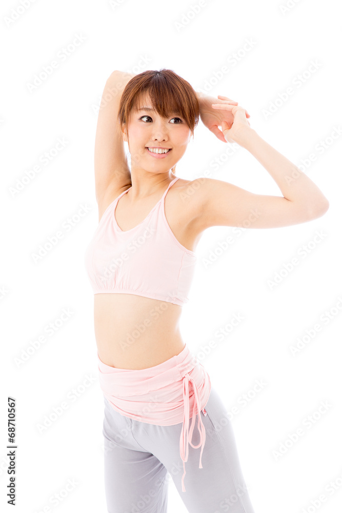 attractive asian woman exercise image attractive asian woman exercise image