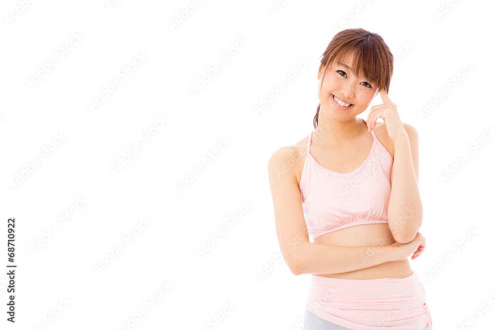 attractive asian woman exercise image attractive asian woman exercise image
