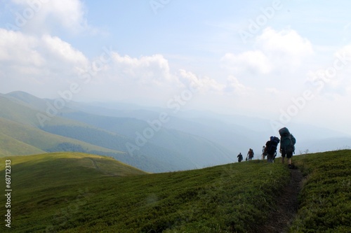 Trekking in the Carpathians mountains