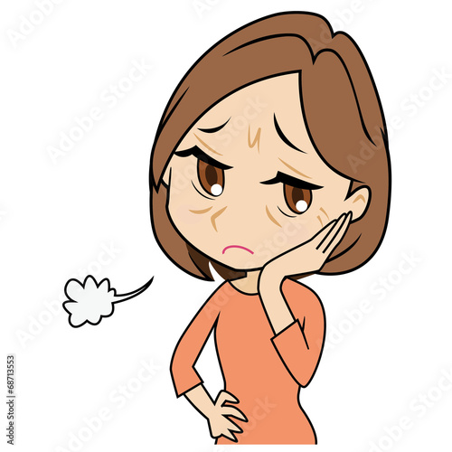 うんざりする中年女性
