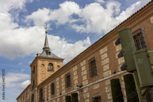 Old historical school in the city of Alcala de Henares, Spain