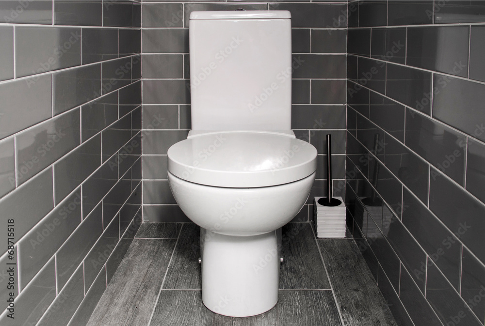 Toilet bowl in a modern bathroom