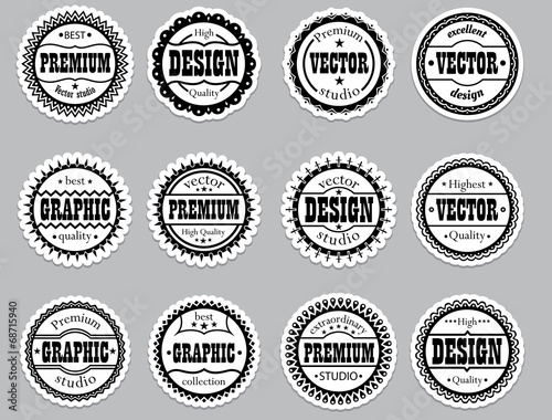 Set icons "Premium, design, vector, graphic"