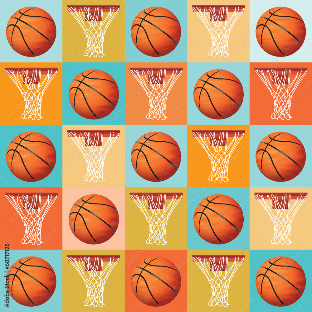 Basketball Pattern Background
