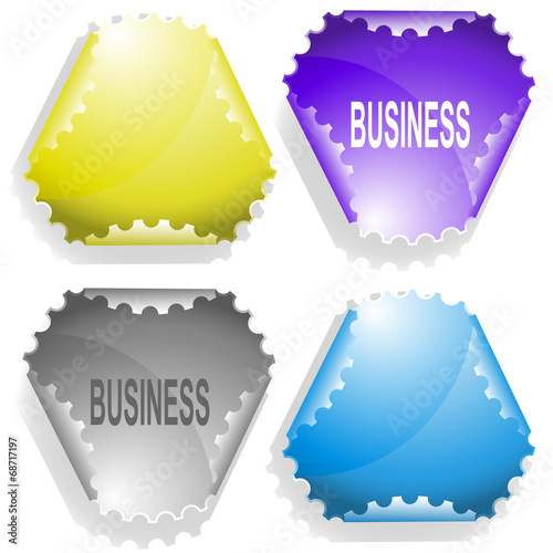 Business. Vector sticker. photo