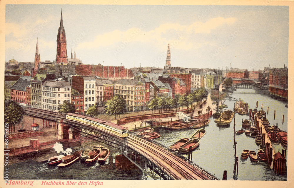 old postcard views of Hamburg