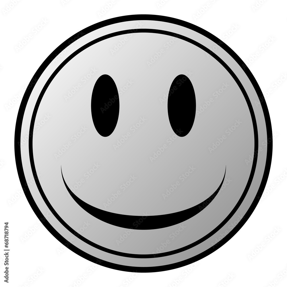 Fototapeta premium Smile face circle button