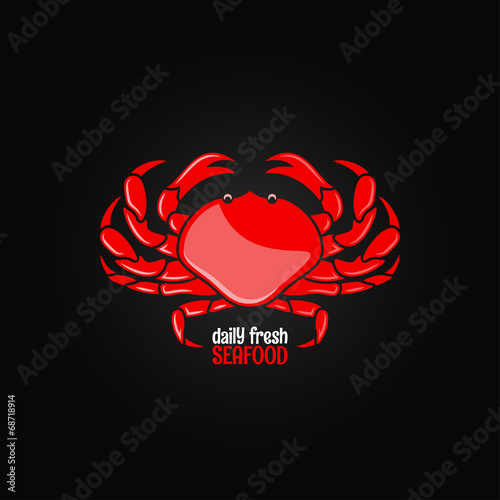 crab seafood menu design background