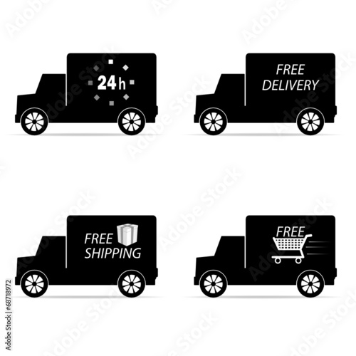 delivery icon truck and shipping vector illustration