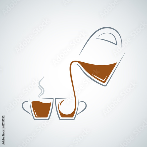 coffee cup glass pot background