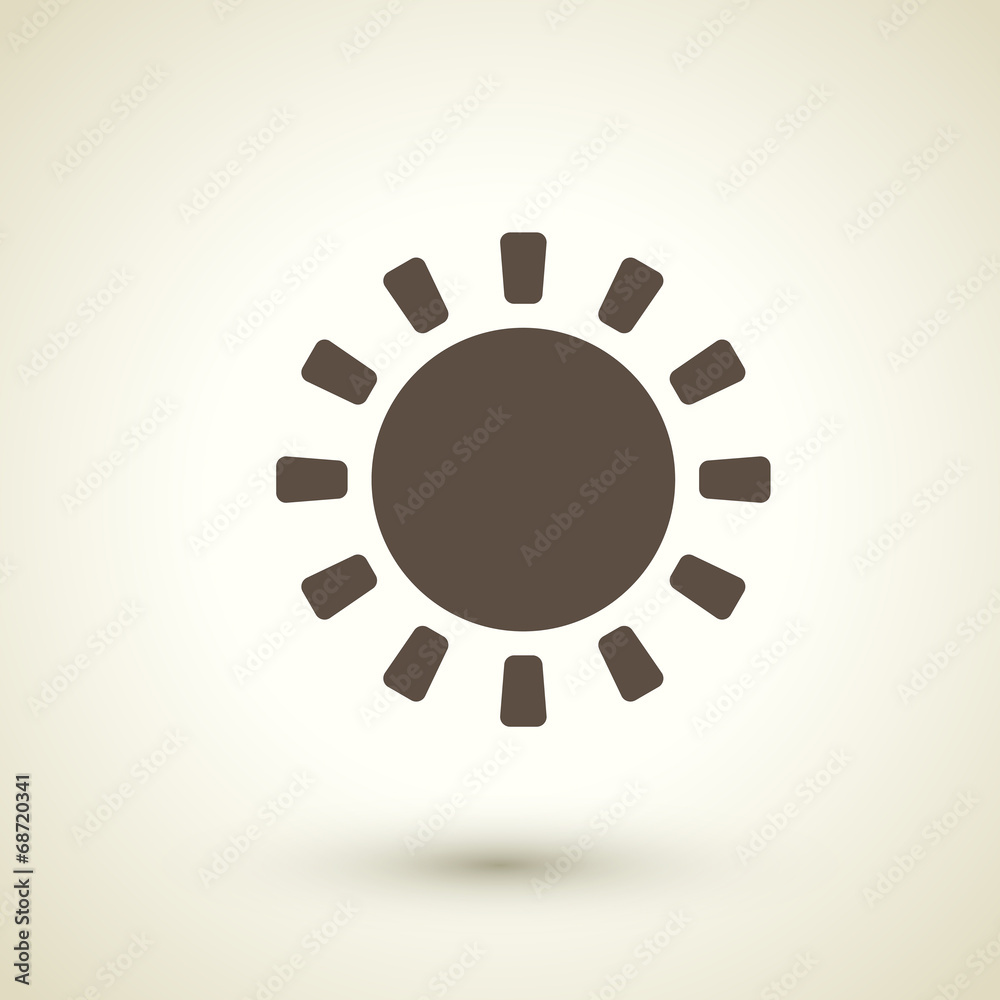 retro flat design icon with sun element retro flat design icon with sun element