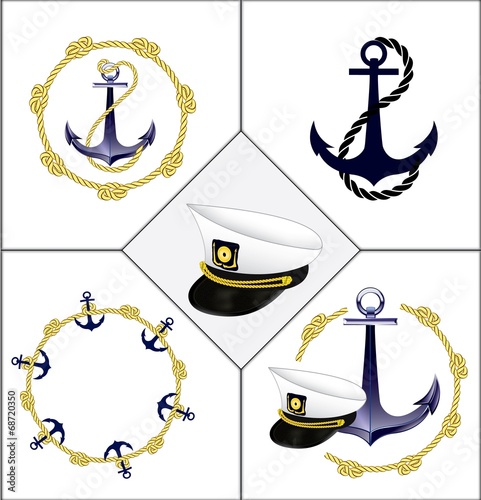 The set of marine emblems