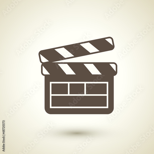 Wallpaper Mural retro flat design icon with  clapperboard element