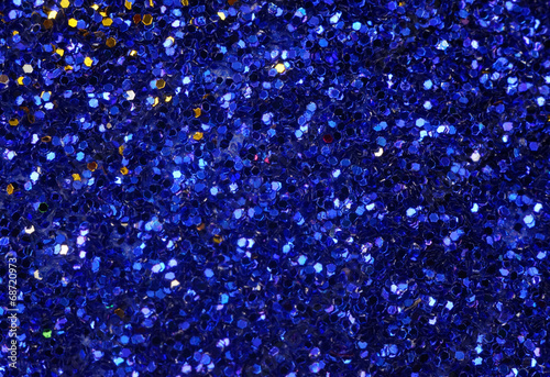 Small blue glitter as a background