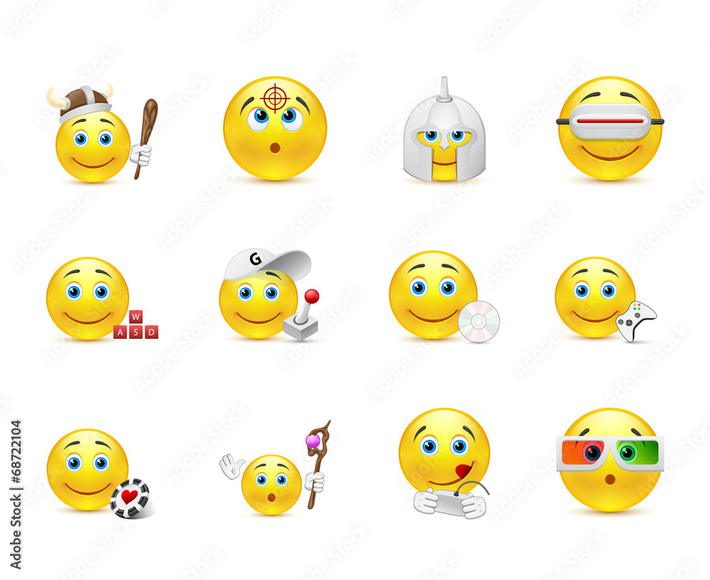 vector set of smiles in the games category vector set of smiles in the games category
