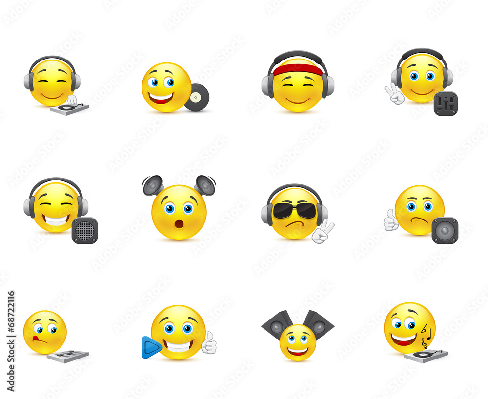 Fototapeta premium music collection smile